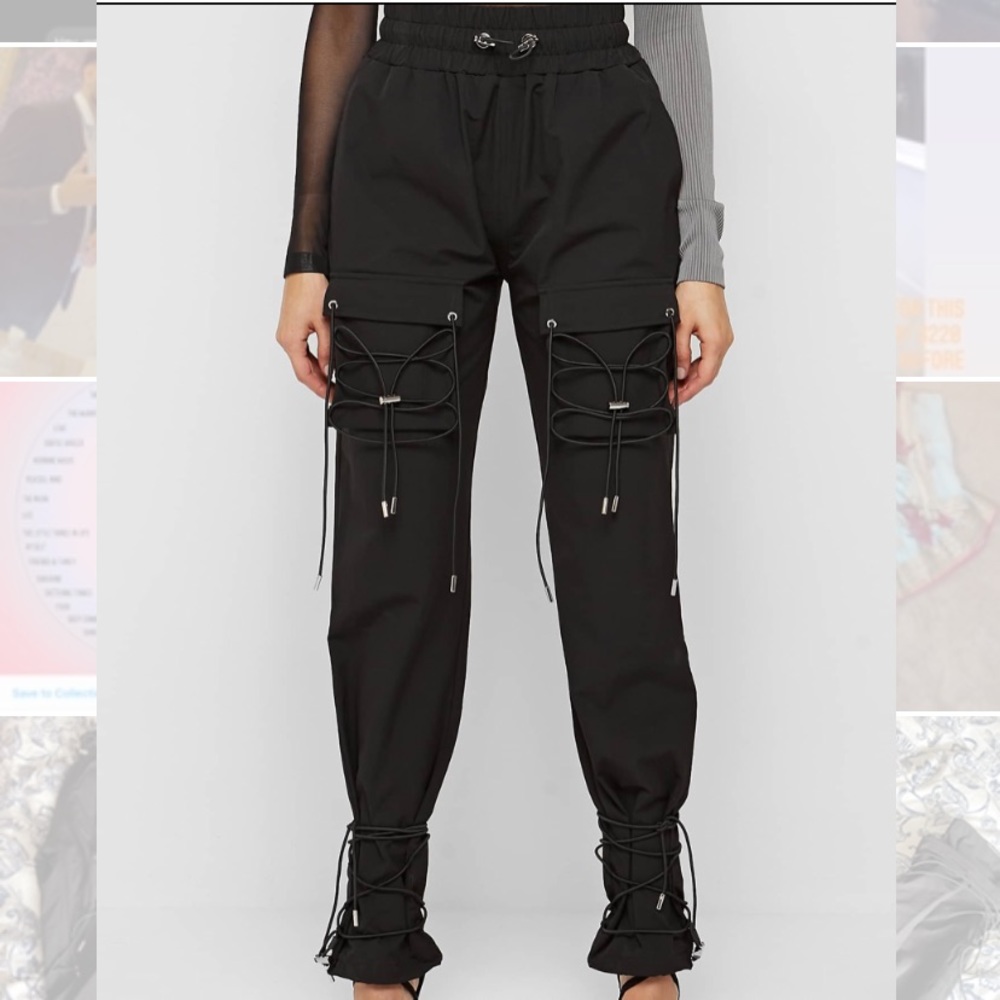 MANIERE DE VOIR CARGO PANTS WITH BUNGEE CORD